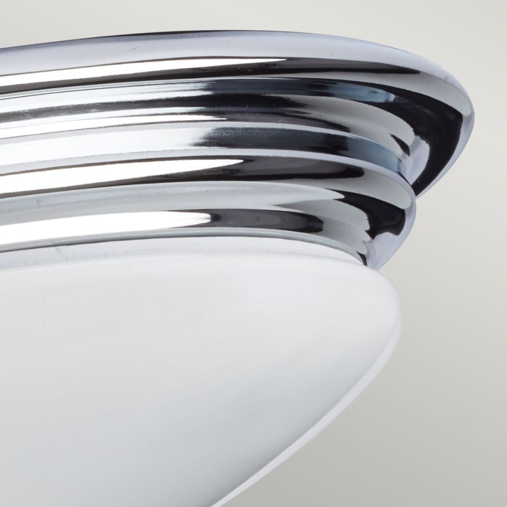 Polished Chrome Flush Mount 'Piatto' Ceiling Light 