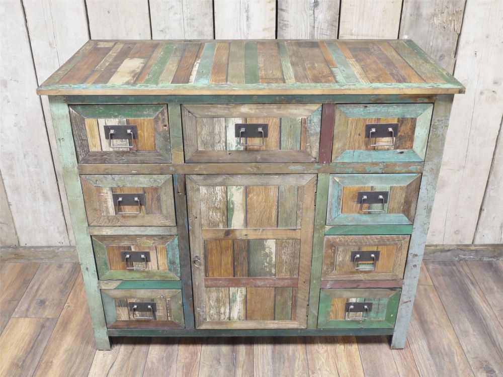 Reclaimed wood storage cabinet hot sale