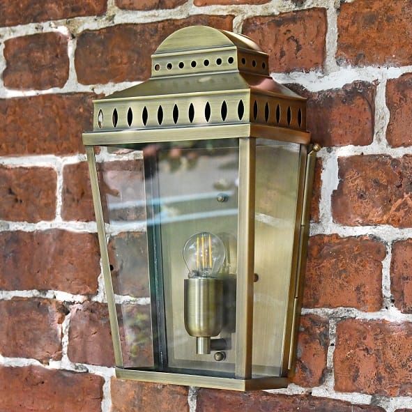 Traditional Brass Wall Lantern