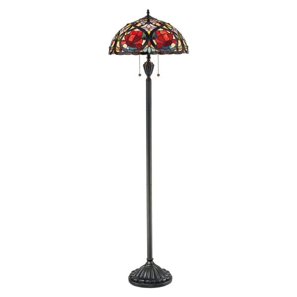 'Rose Red' Tiffany Standing Lamp
