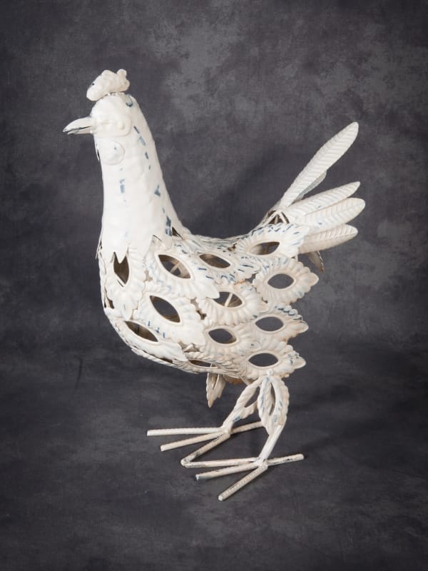 “Clucking & Crowing” Hen and Rooster Garden Decorations