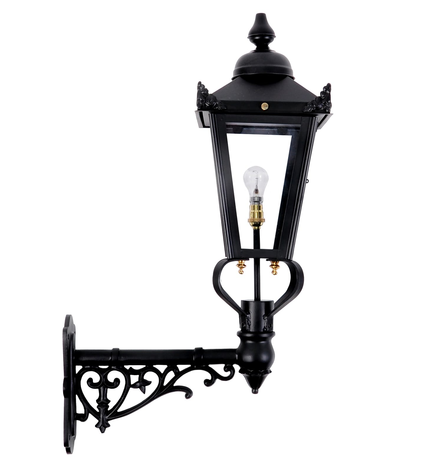 Black Victorian Lantern on Capella Bracket