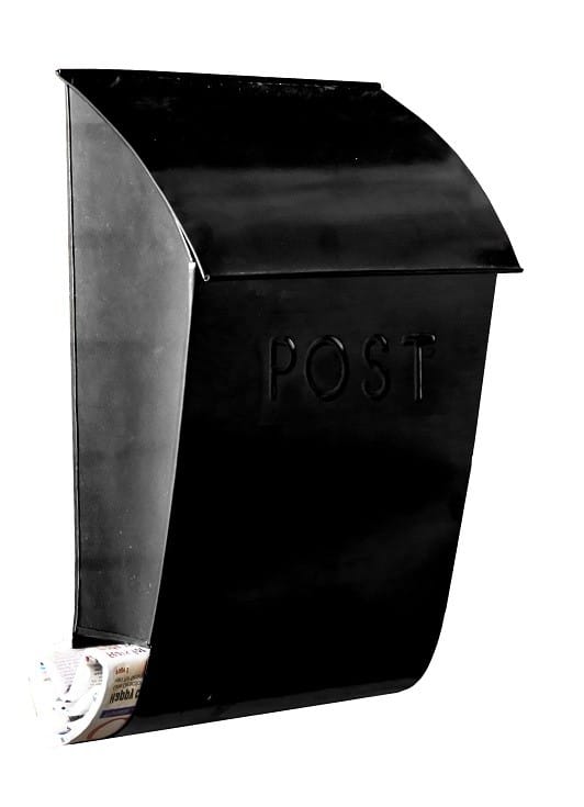 Berkley Hill Wall Mounted Post Box In Midnight Black