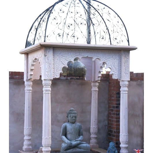 The Buddha Stone Gazebo with Iron Roof