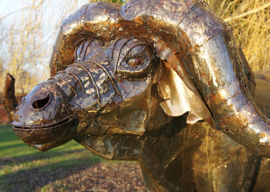 "Benoinian Buffalo" Garden Sculpture