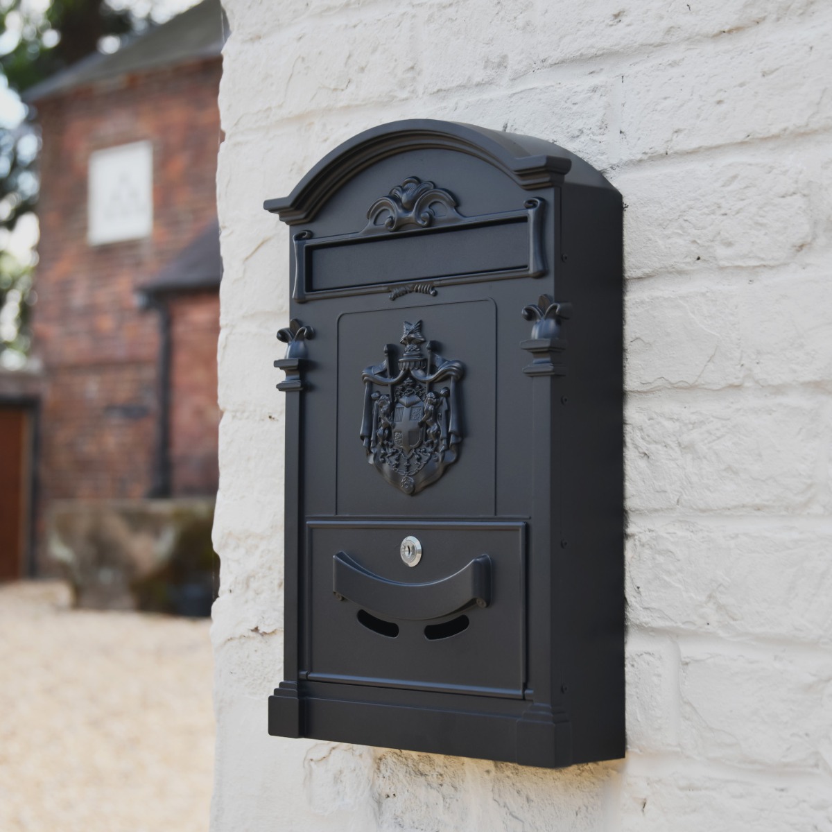 Dawson Lodge Wall Mounted Post Box - Black