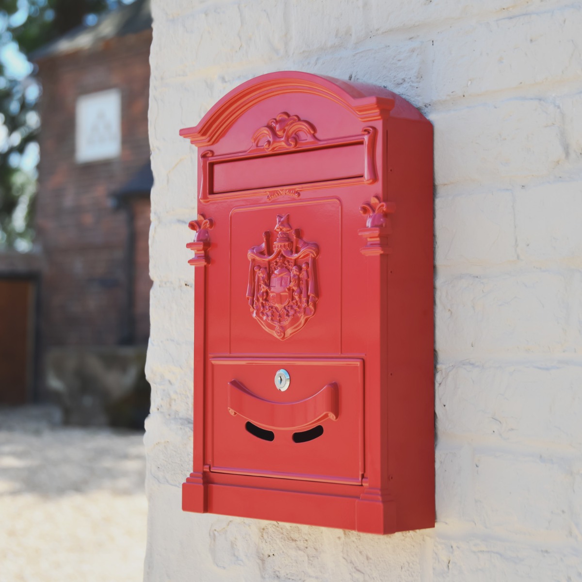 Dawson Lodge Wall Mounted Post Box In Red