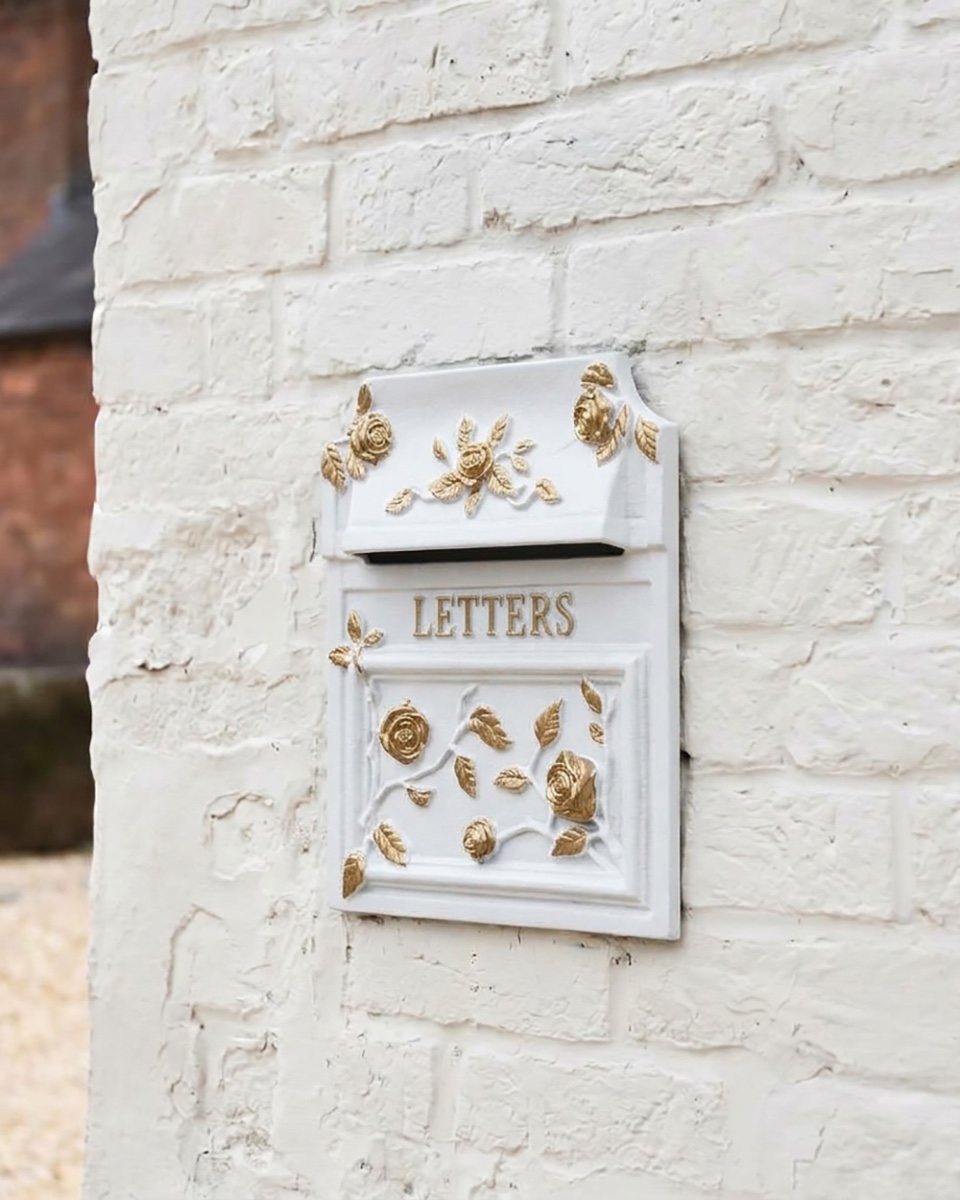 Finsbury Wall Mounted Post Box In Antique White