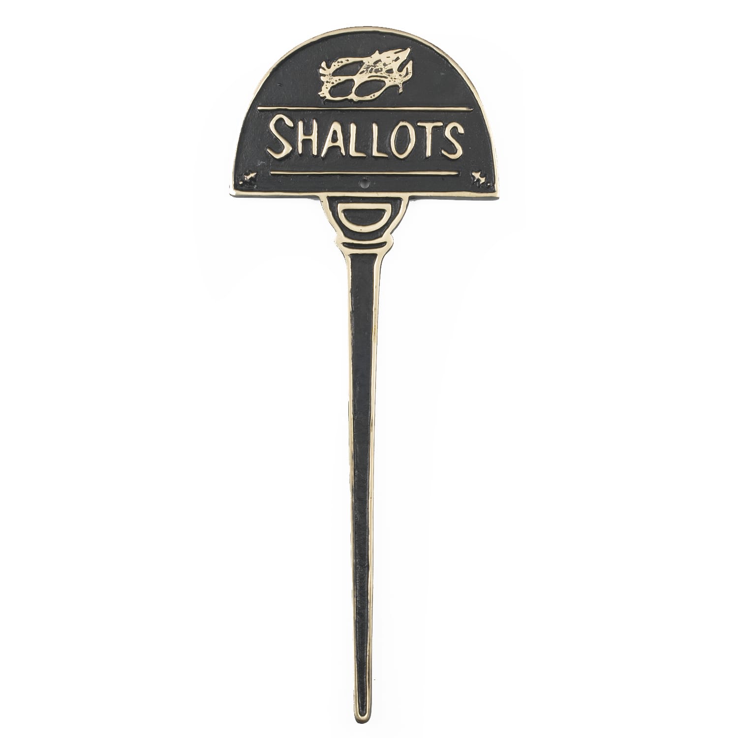 Cast Brass Garden Vegetable Signs - Shallots