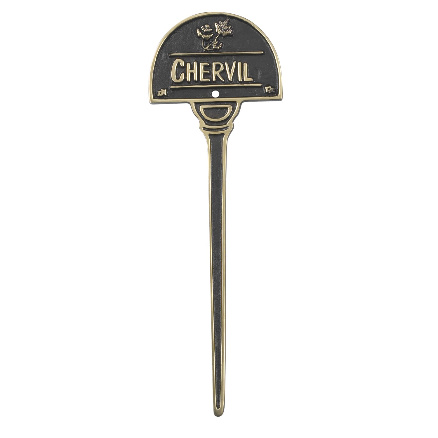 Solid Brass Herb Sign - Chervil Sign