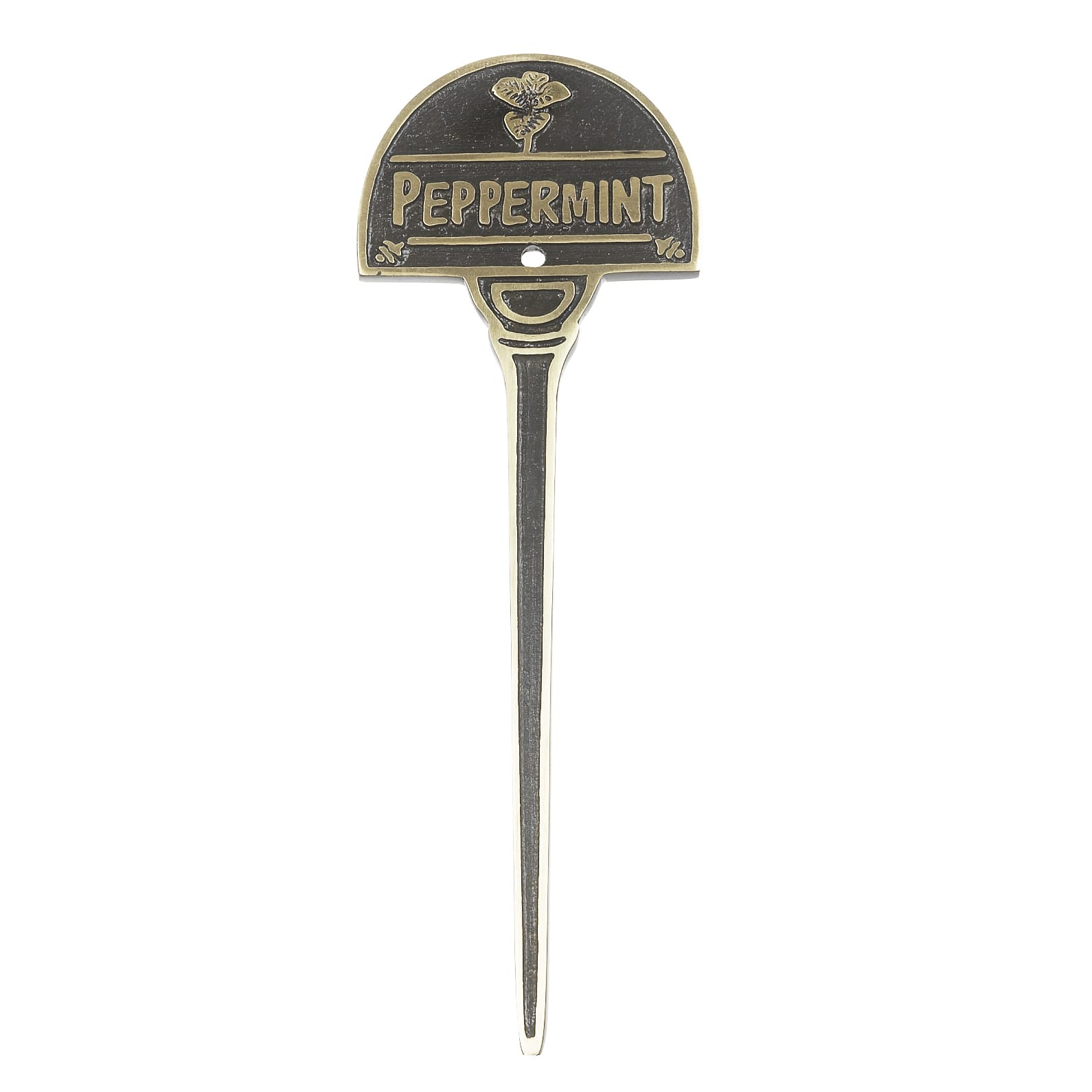 Solid Brass Herb Sign - Peppermint Sign