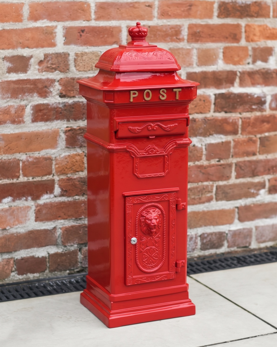 The Buckingham Post Box In Royal Red