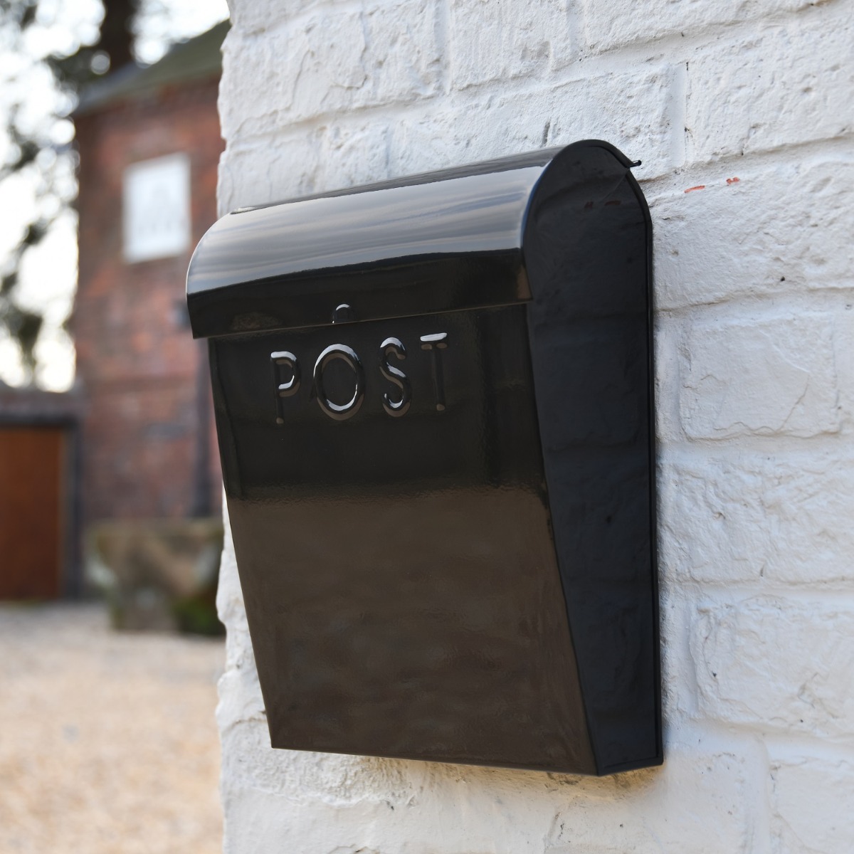 London Classic Post Box In Midnight Black