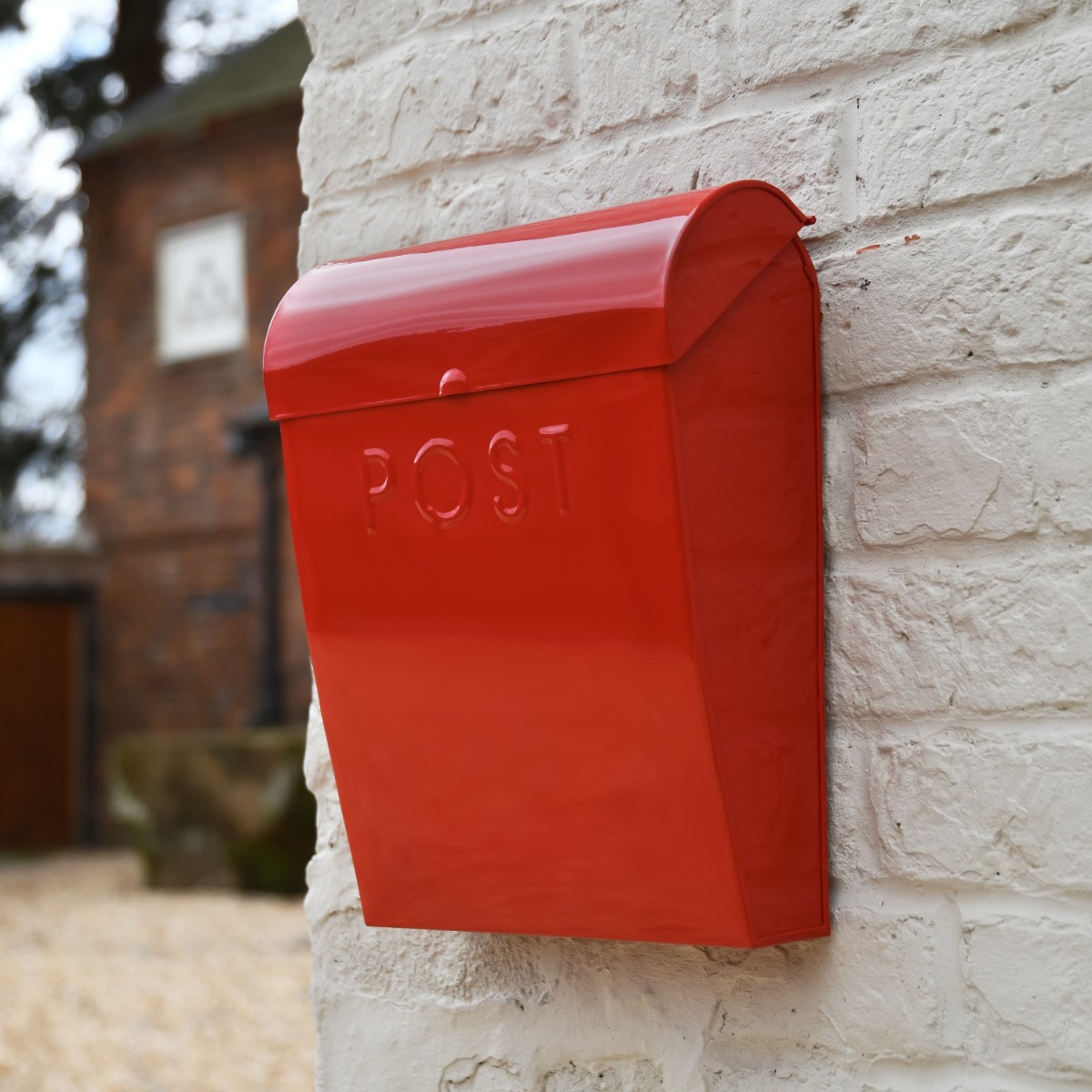 "London" Classic Post Box In Royal Red