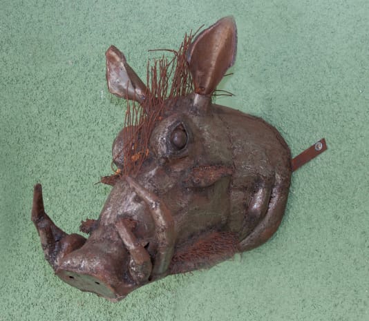'Wambua' Warthog Head Sculpture
