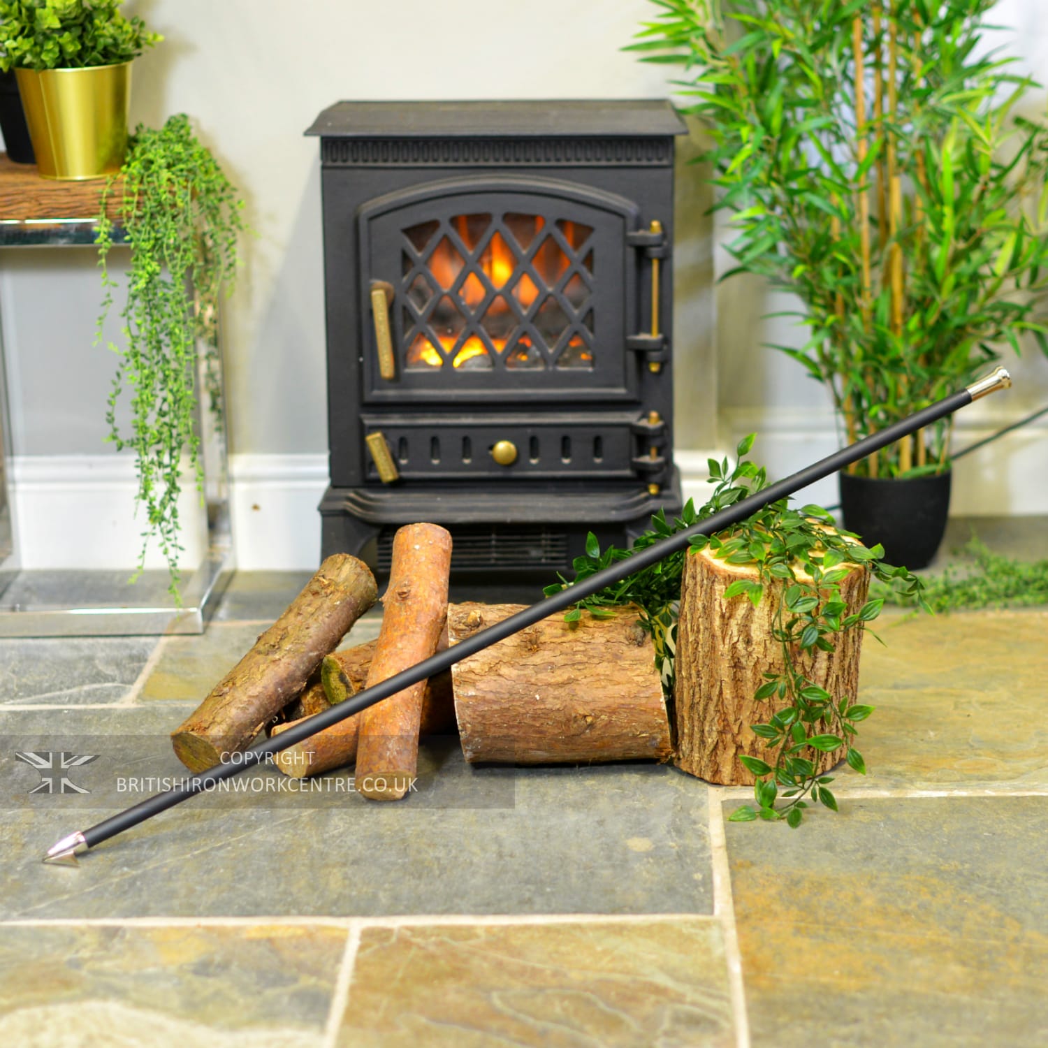 Embers End Bright Chrome Fire Blow Pipe