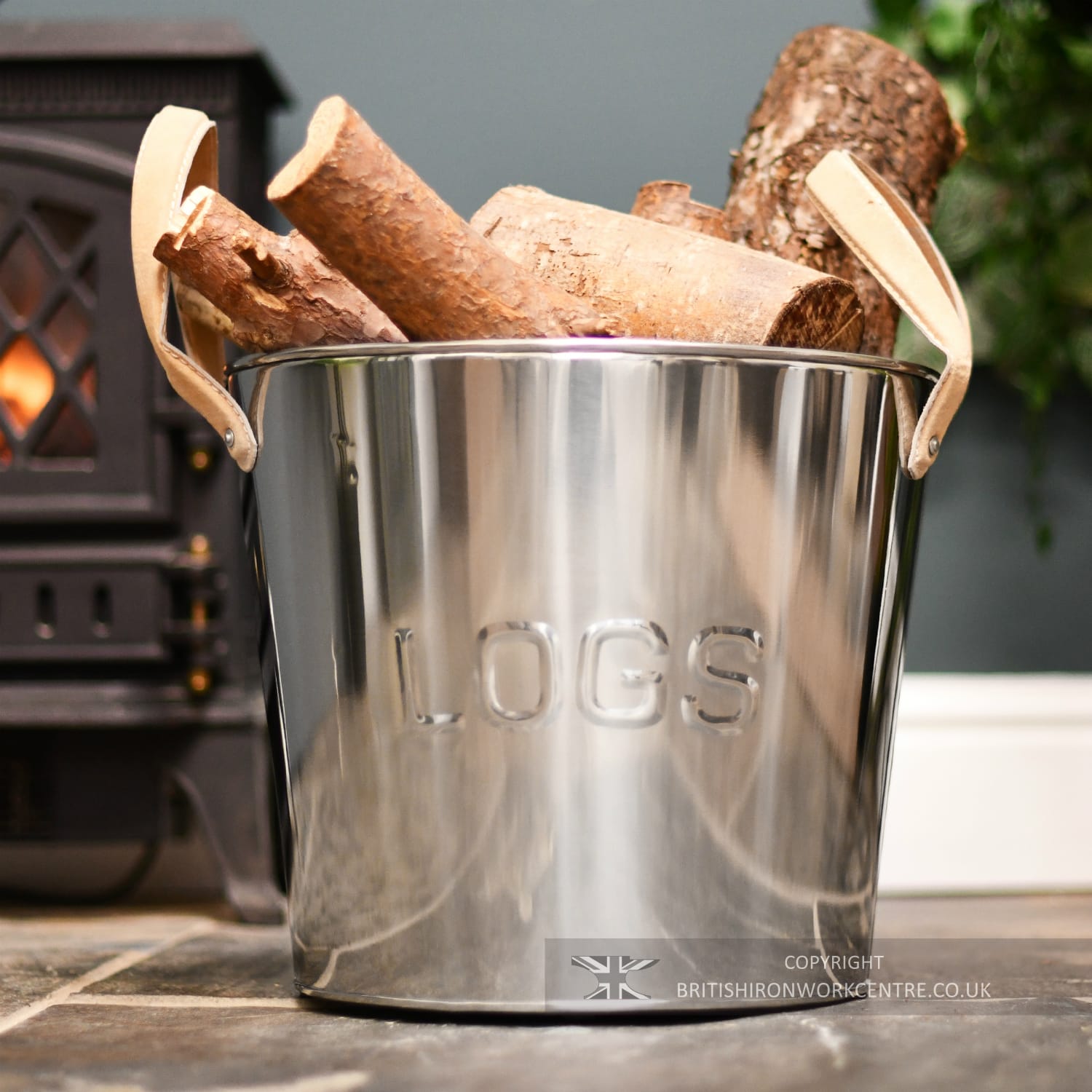 Stainless Steel Logs Store With Handles