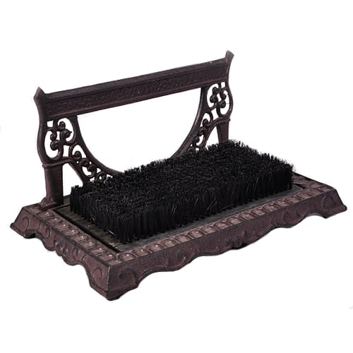 "Bishton Mallery" Victorian Design Boot Scraper & Brush In Rustic