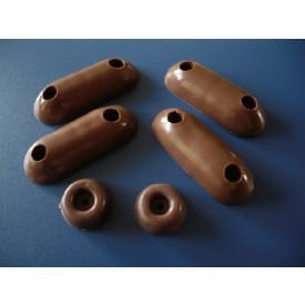 Brown Toilet Seat Buffer Set