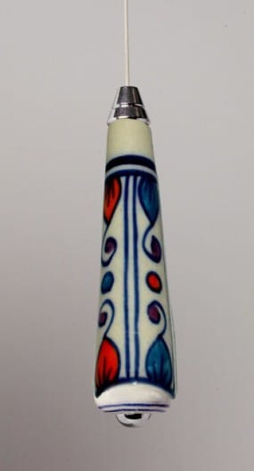 "Priory Court" Hand Painted Ceramic Light Pull