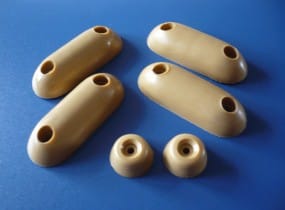 Tan Toilet Seat Buffer Set