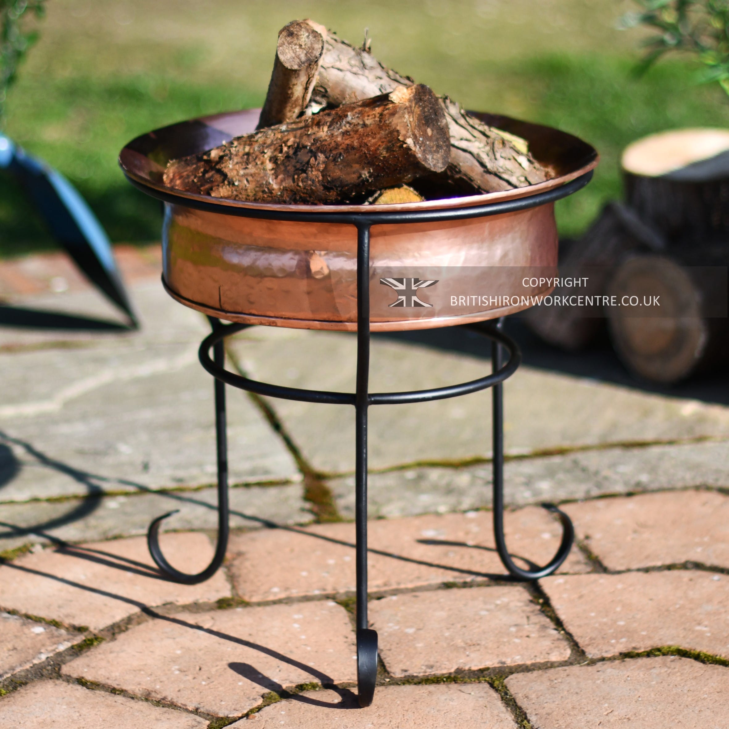 Copper Marrakech Fire Pit with Stand