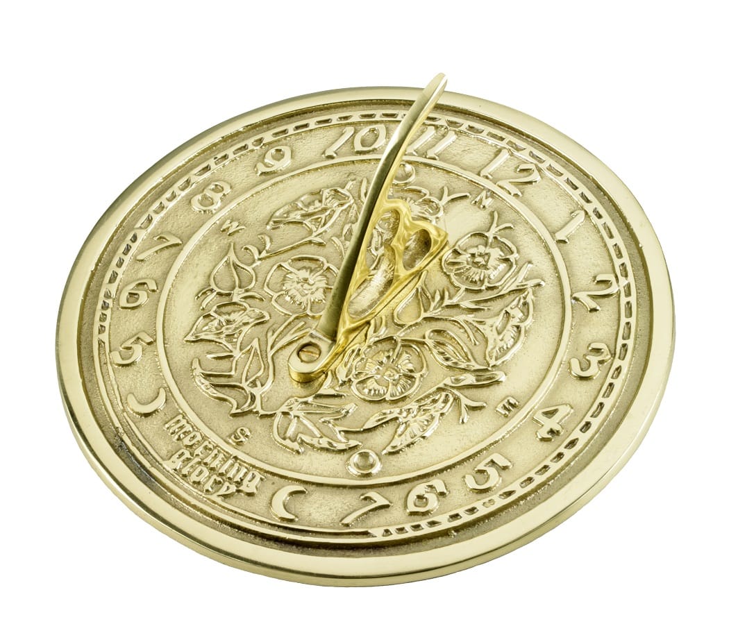 190mm 'Glory Days' Sundial In Polished Brass
