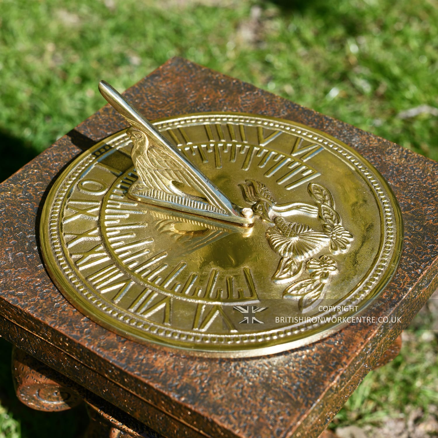 Polished Brass Hummingbird Sundial