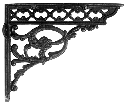 Ornate Iron Serpent Bracket