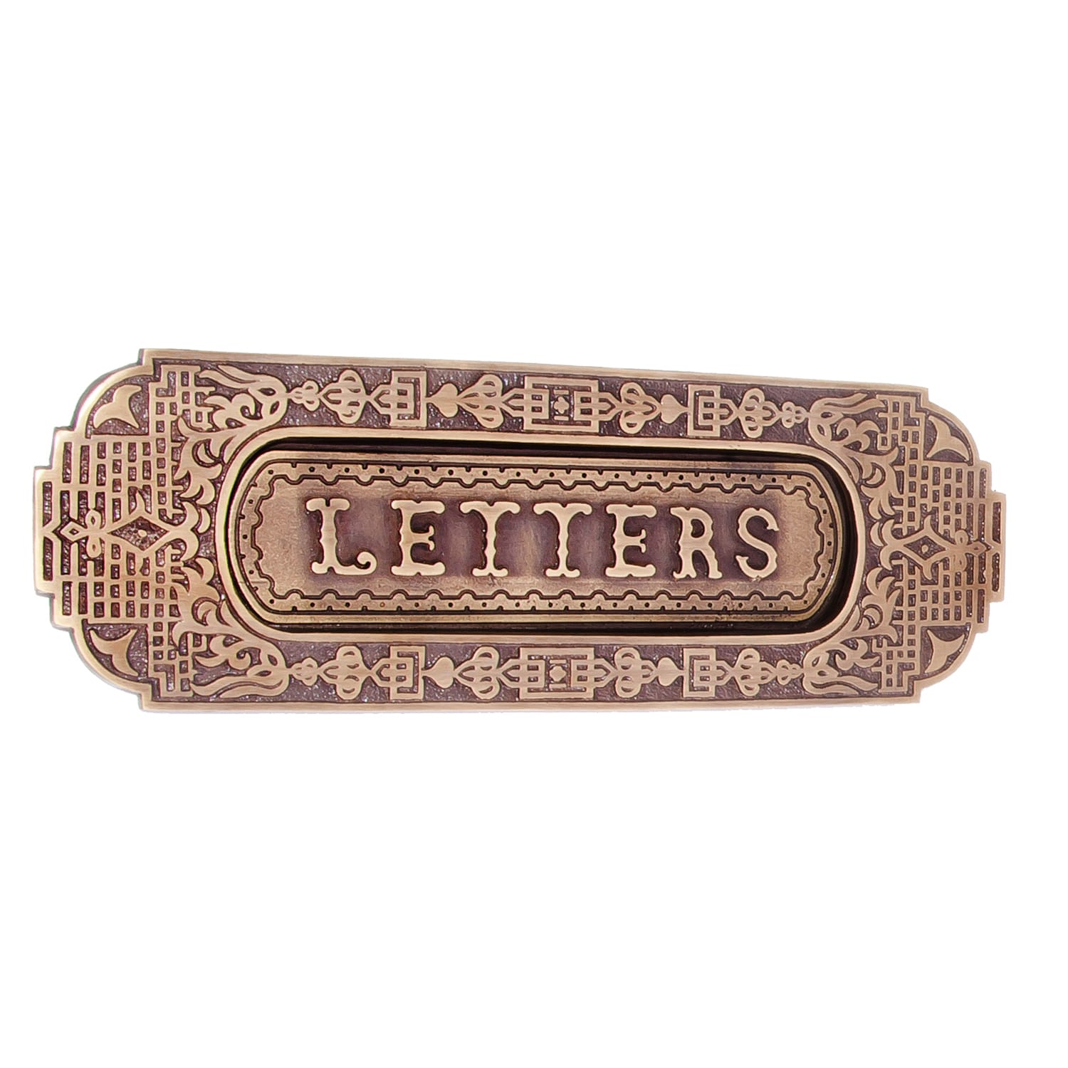 Richmond Park Letter Plate In Antique Brass