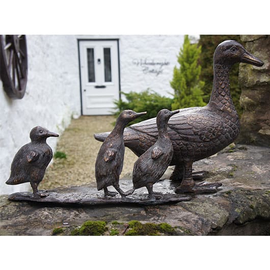 The Duck & Ducklings Of Ellesmere Lake Sculpture Set