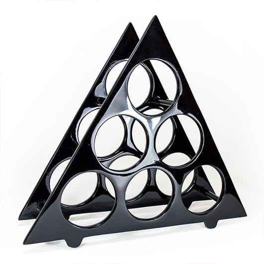 The Pyramid Design Wine Rack in Black