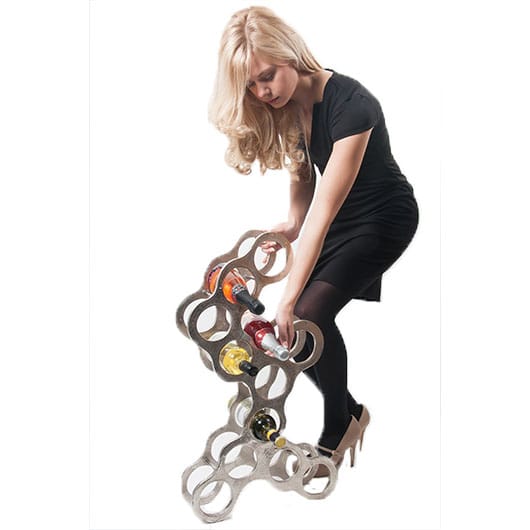 The Kew Garden Contemporary Bottle Holder In Aluminium