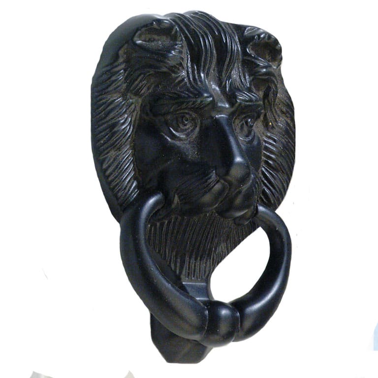 Darchester Lion Door Knocker in Black