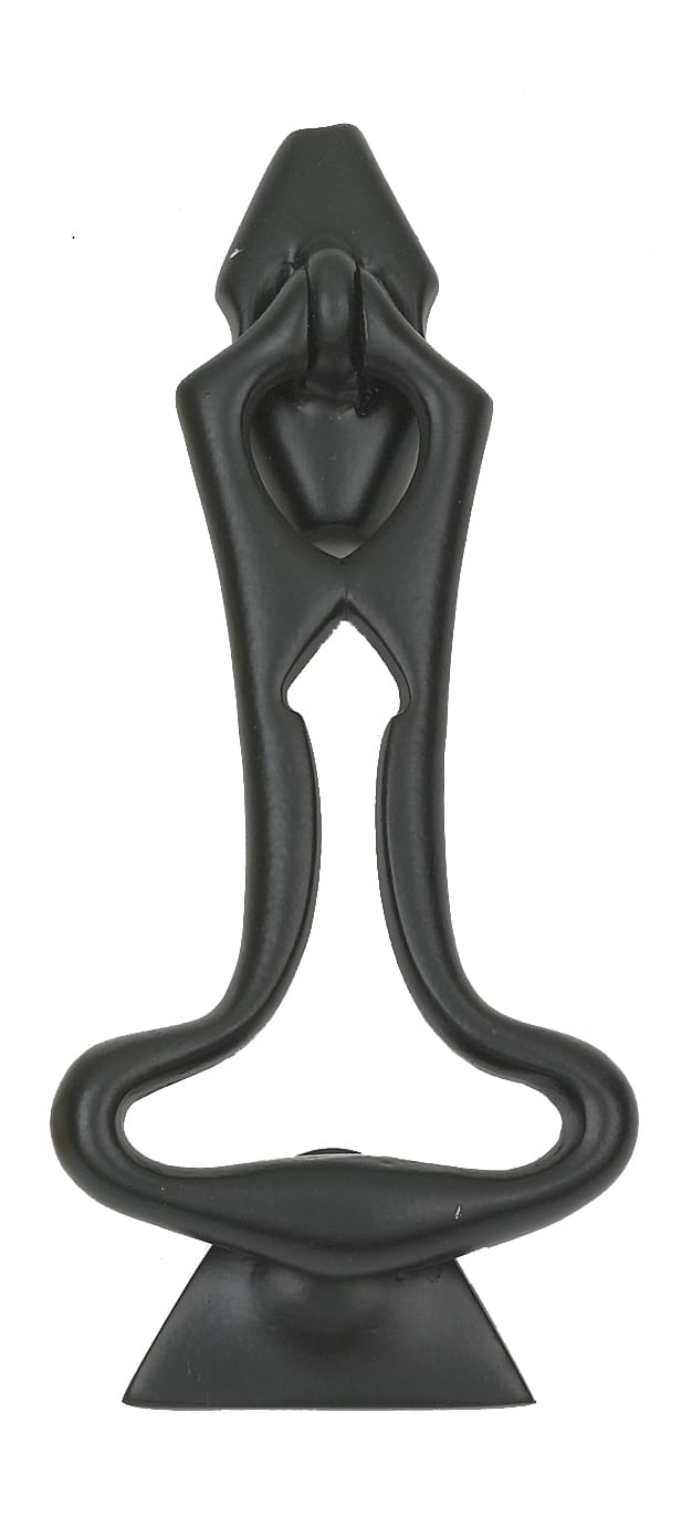 Contemporary Brass Door Knocker In Black