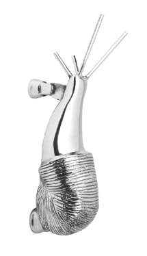 Garden Snail Door Knocker In Bright Chrome
