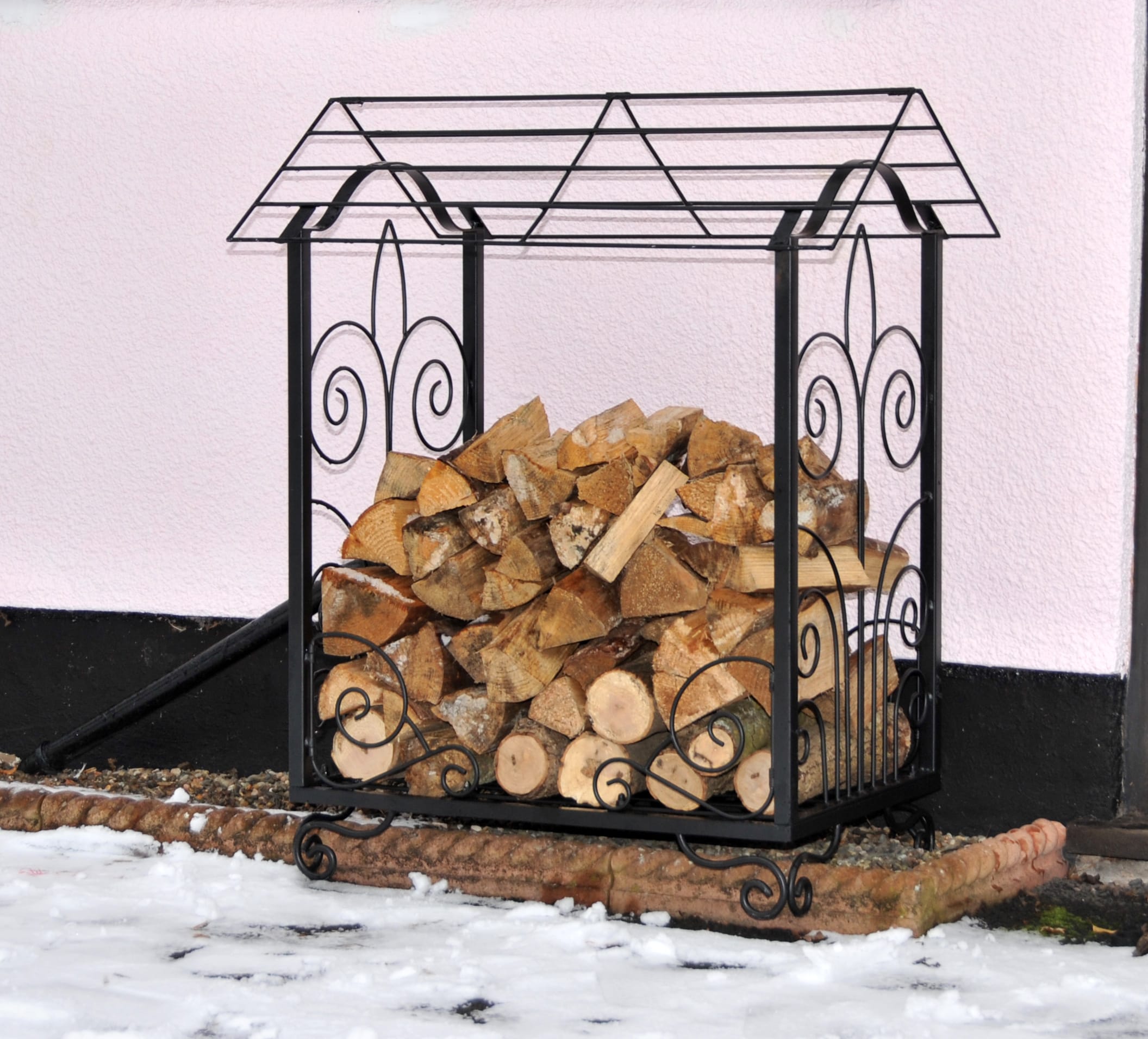 Morton Hall Fire Wood Storage In Black