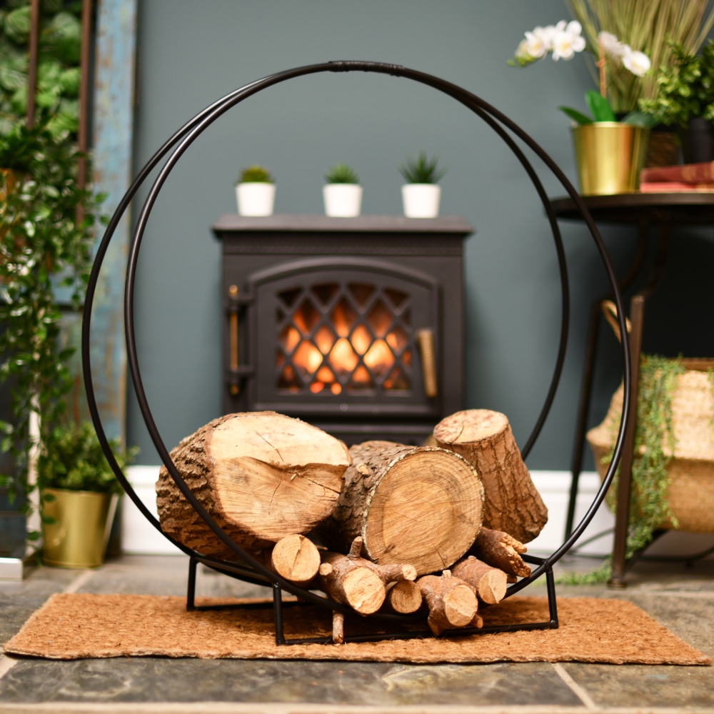 Minimalistic Round Log Basket