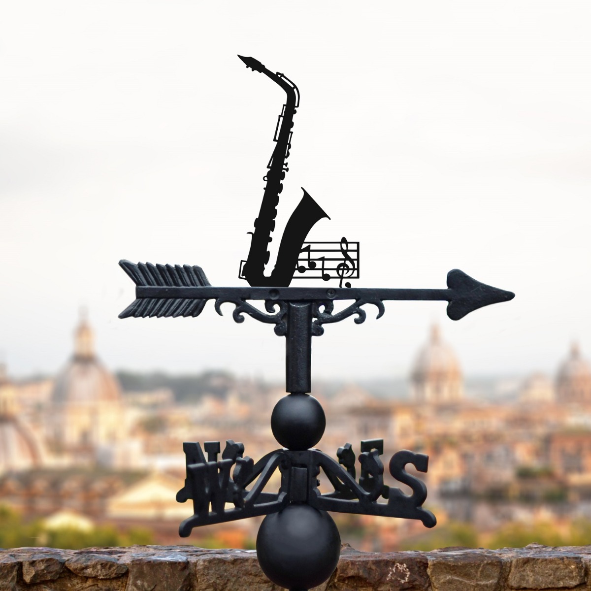The Forge Saxophone Iron Weathervane