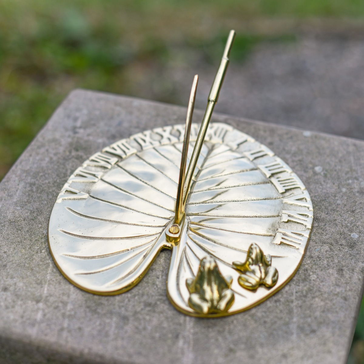 Polished Brass Lilypad Sundial