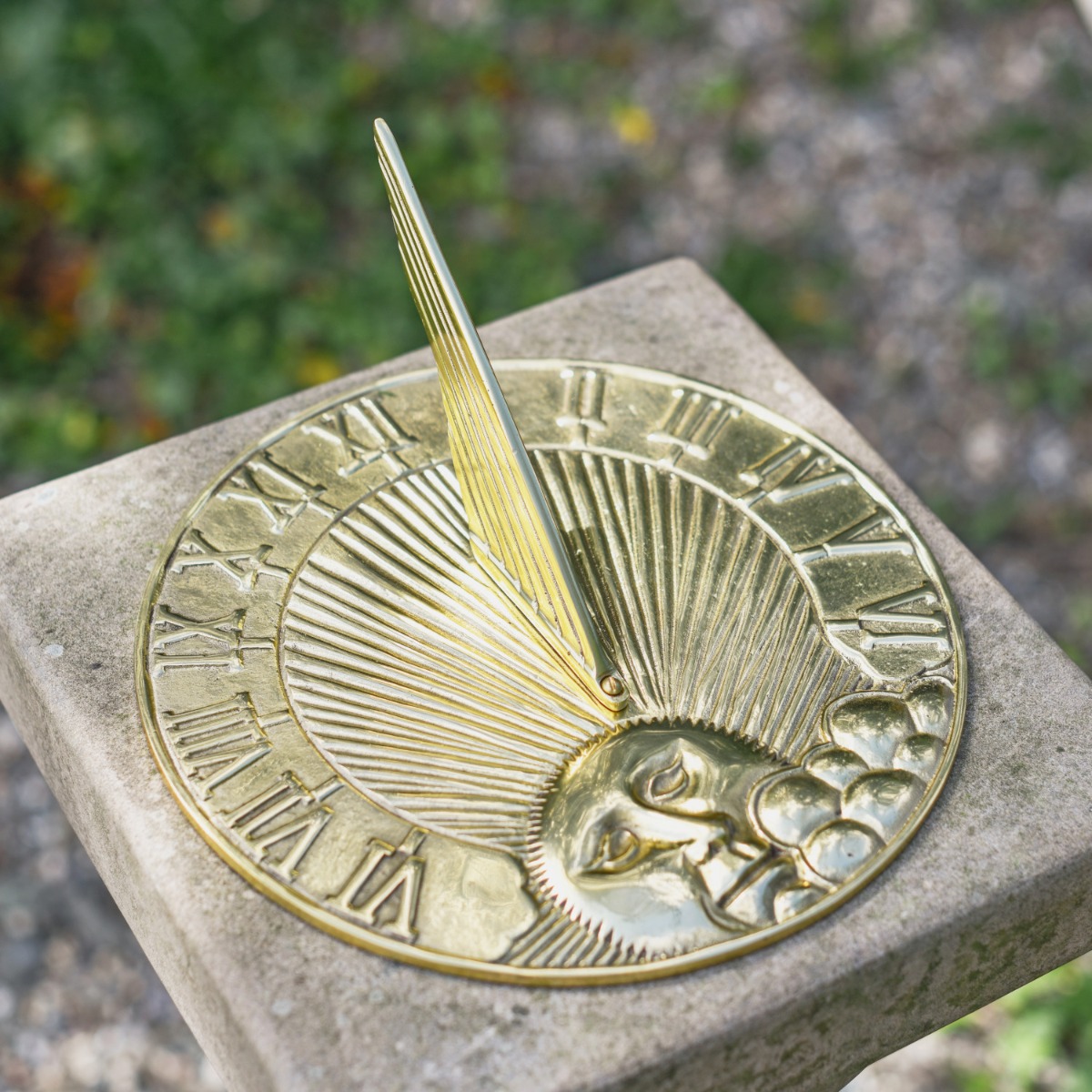 "Rising Sun" Brass Sundial