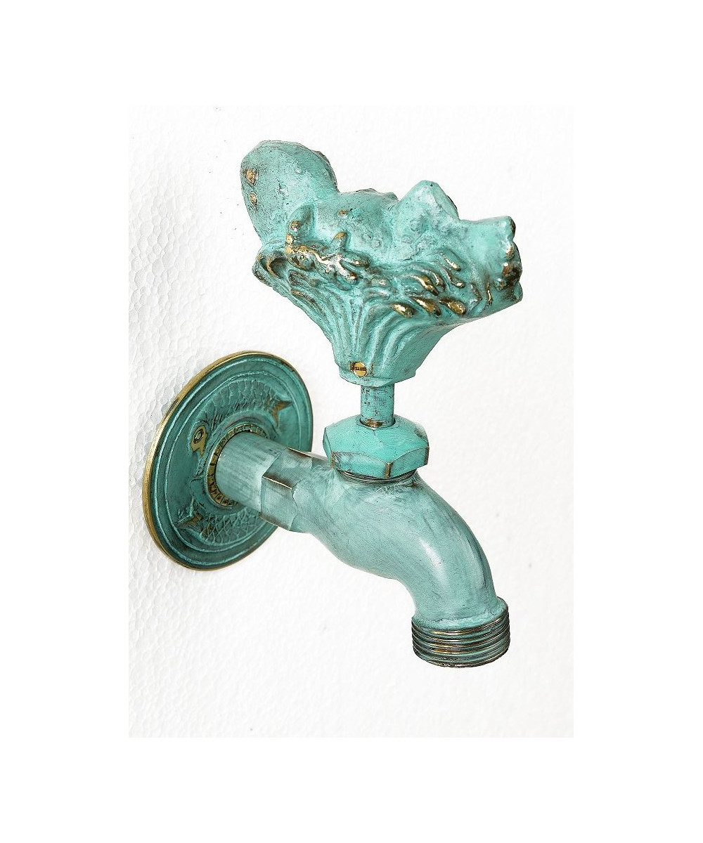 Toad In The Hole Garden Tap In Verdigris