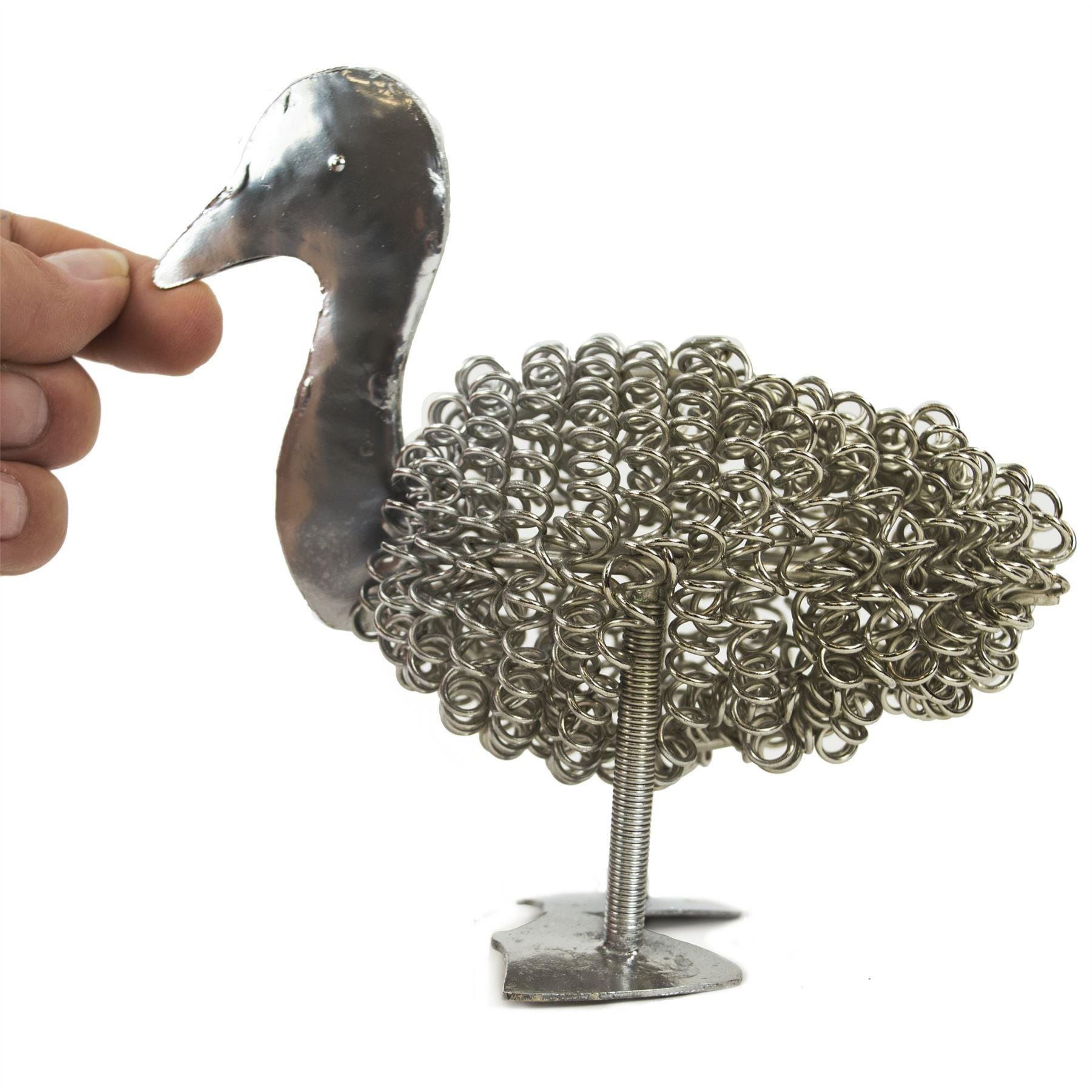 Twisted Wire Duck in Silver Finish