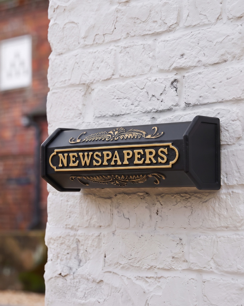 "Times Past" Black Victorian Newspaper Box