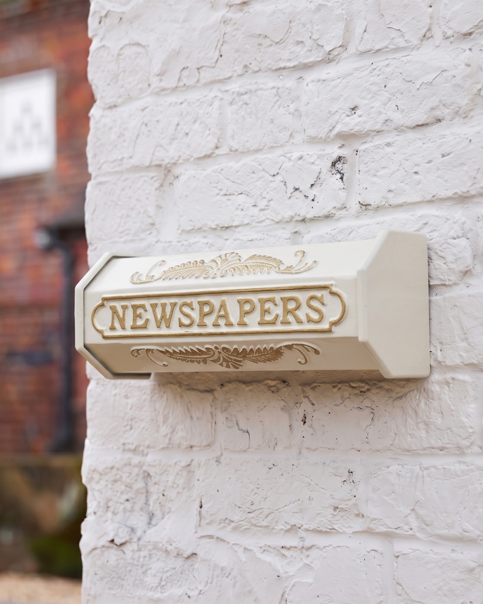 "Times Past" Cream Victorian Newspaper Box