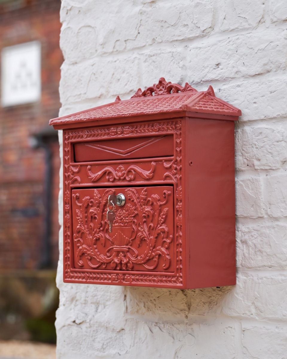 Red Hawthorn Manor Wall Mounted Post Box