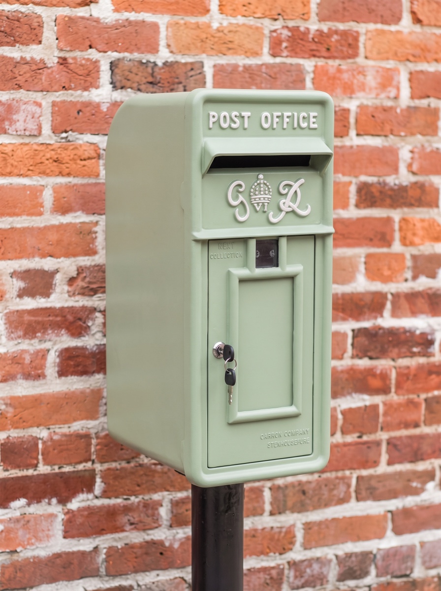 The King George Post Box In Traditional Pastel Green