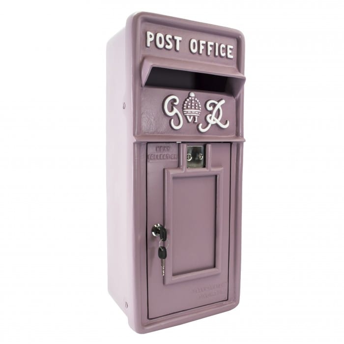 Slim King George Post Box In Pastel Lilac