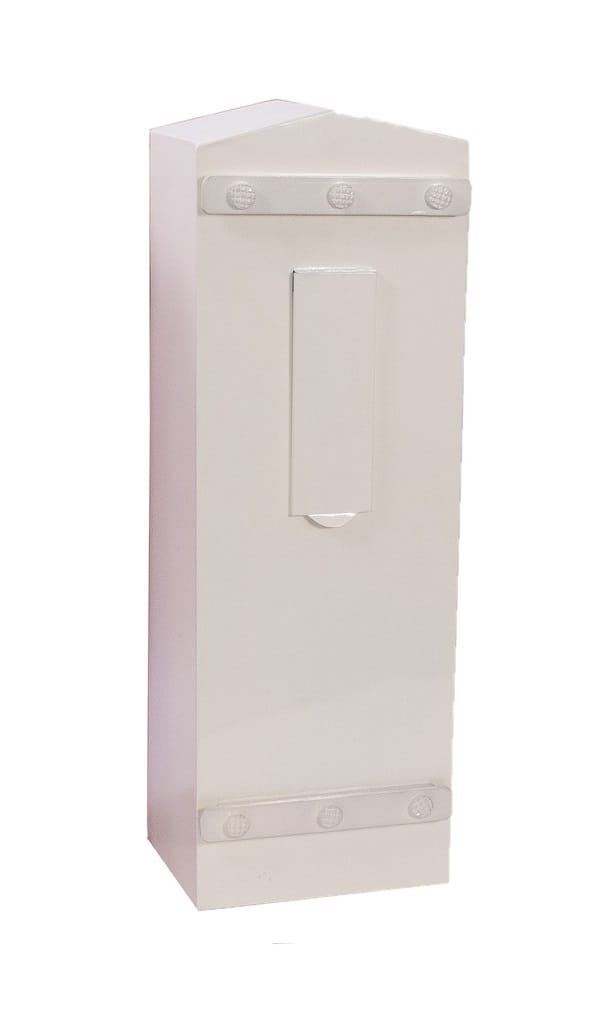 'Royal Bellingham' White Post Box For Gates & Fencing
