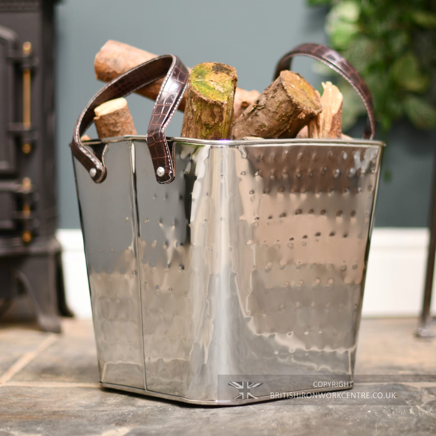 'Keatley' Stainless Steel Square Log Holder